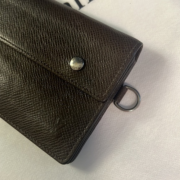 Like New Authentic Louis Vuitton Wallet Brown Saffiano Leather Italian - Picture 6 of 16